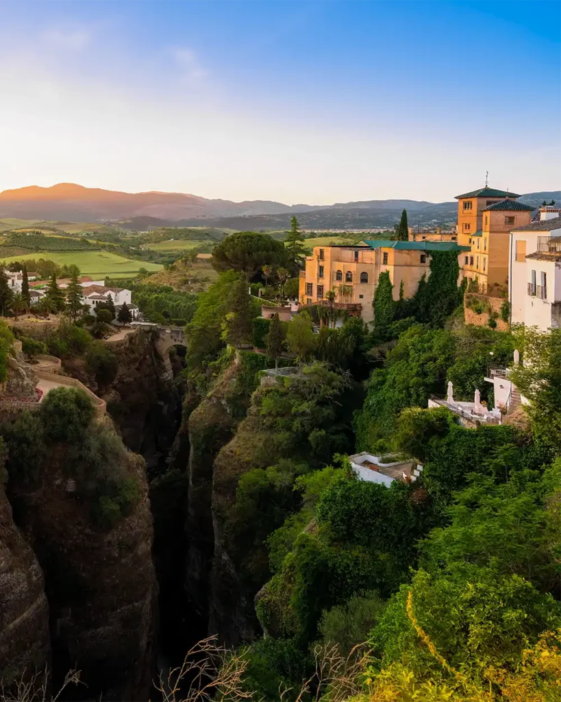 views from the jardines de cuenca in ronda