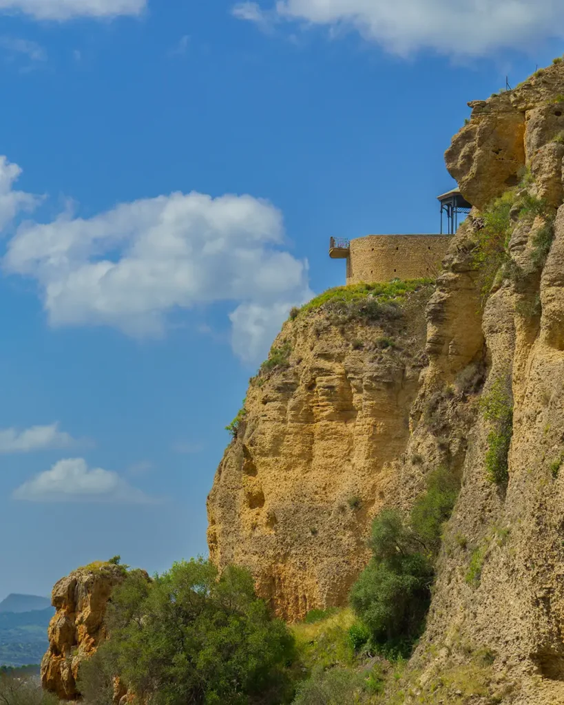 Ronda, Malaga, Spain touristic viewpoint on the El Tajo gorge
